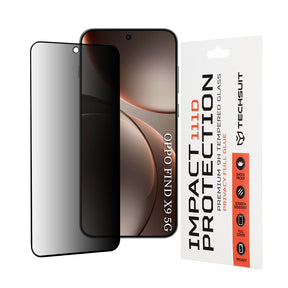 Folie de protectie Techsuit 111D Privacy Full Glue compatibil cu Oppo Find X9, Negru