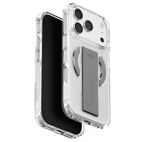 Husa de protectie UNIQ Heldro Air MagClick compatibil cu iPhone 17 Pro, Transparent / Gray