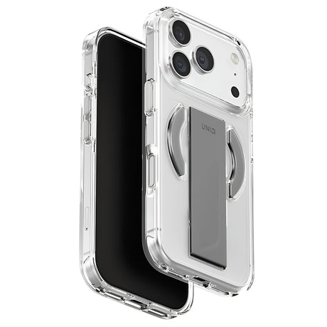 Husa de protectie UNIQ Heldro Air MagClick compatibil cu iPhone 17 Pro, Transparent / Gray