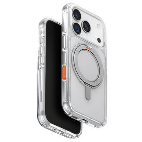 Husa de protectie UNIQ Swivix 360° Kickstand compatibil cu iPhone 17 Pro Max, Argintiu