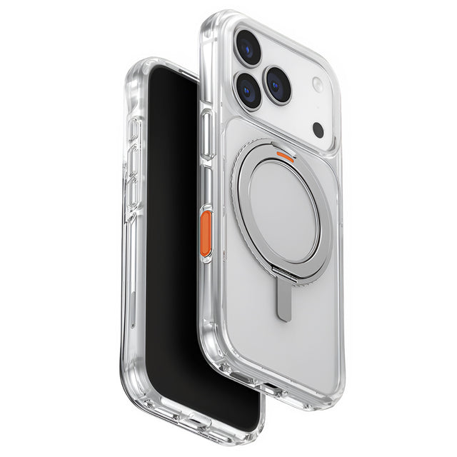 Husa de protectie UNIQ Swivix 360° Kickstand compatibil cu iPhone 17 Pro Max, Argintiu
