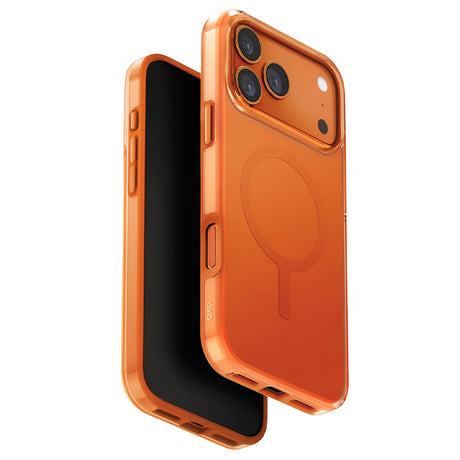 Husa de protectie UNIQ Clario MagClick™ Eco-Friendly compatibil cu iPhone 17 Pro, Portocaliu