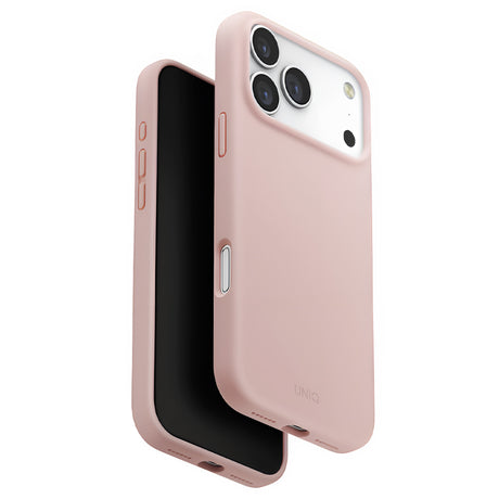 Husa de protectie UNIQ Lino MagClick™ compatibil cu iPhone 17 Pro, Roz Pudrat