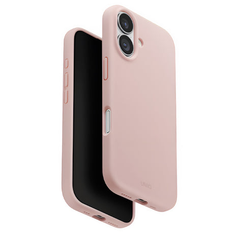 Husa de protectie UNIQ Lino MagClick™ compatibil cu iPhone 17, Roz Pudrat