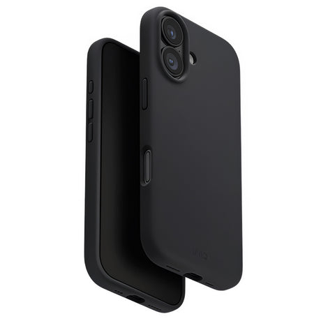 Husa de protectie UNIQ Lino MagClick™ compatibil cu iPhone 17, Negru Antracit
