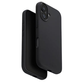 UNIQ Husa de protectie UNIQ Lino MagClick™ compatibil cu iPhone 17, Negru Antracit