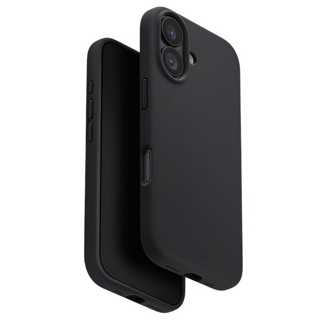 UNIQ Husa de protectie UNIQ Lino MagClick™ compatibil cu iPhone 17, Negru Antracit