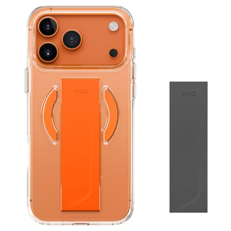 Husa de protectie UNIQ Heldro Air MagClick compatibil cu iPhone 17 Pro, Transparent / Orange