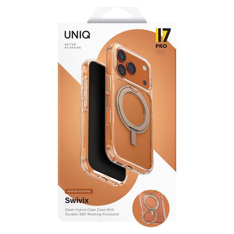 Husa de protectie UNIQ Swivix 360° Kickstand compatibil cu iPhone 17 Pro, Auriu