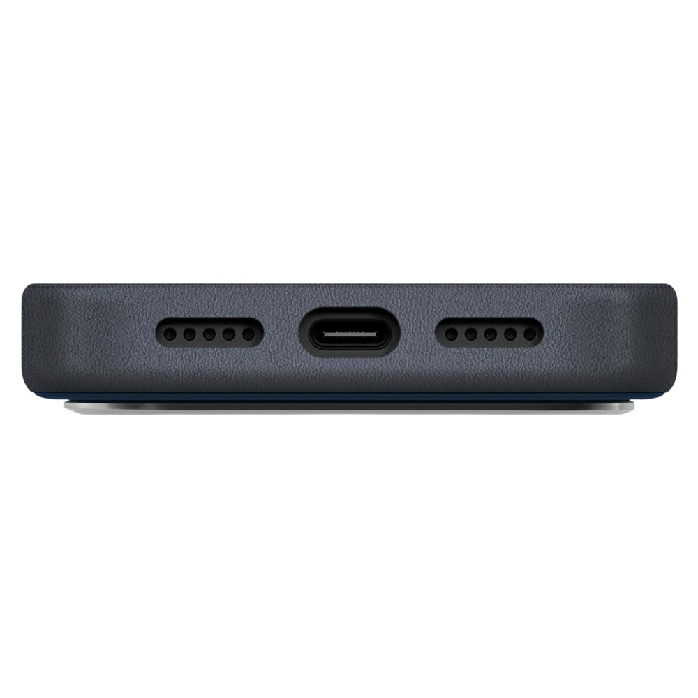Husa de protectie UNIQ Lyden Leatherette compatibil cu iPhone 17 Pro, Albastru / Black