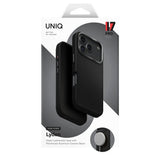 Husa de protectie UNIQ Lyden Leatherette compatibil cu iPhone 17 Pro, Negru