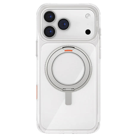 Husa de protectie UNIQ Swivix 360° Kickstand compatibil cu iPhone 17 Pro Max, Argintiu