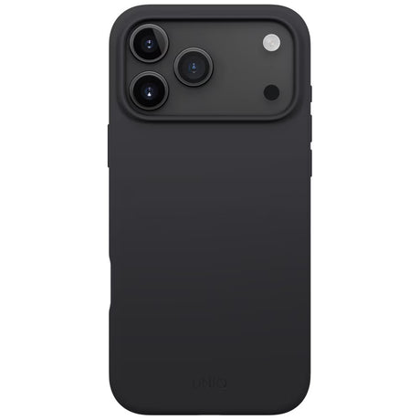 Husa de protectie UNIQ Lino MagClick™ compatibil cu iPhone 17, Negru Antracit