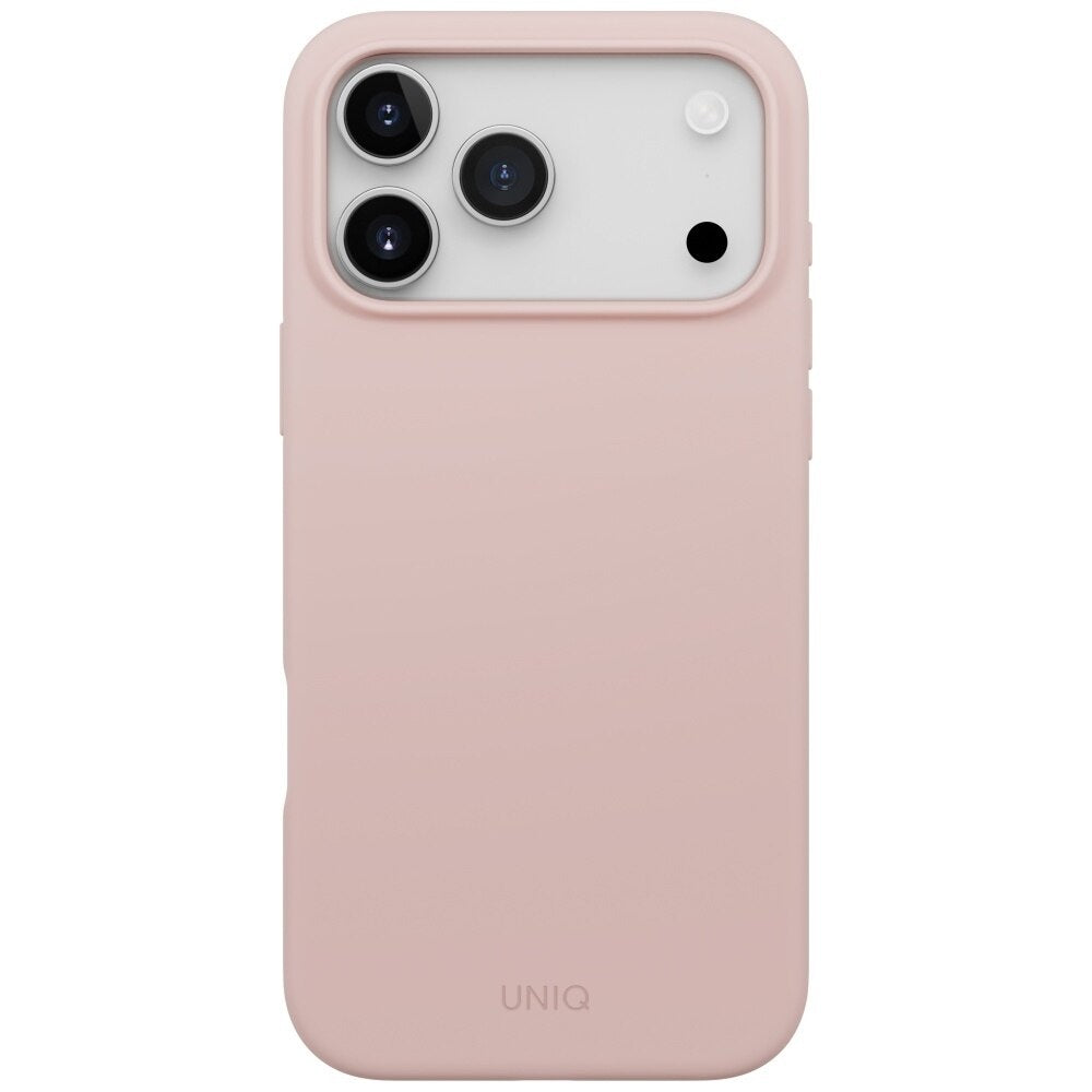 Husa de protectie UNIQ Lino MagClick™ compatibil cu iPhone 17 Pro, Roz Pudrat