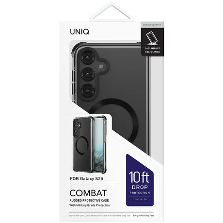 Husa de protectie UNIQ Combat MagClick compatibil cu Samsung Galaxy S25, Negru