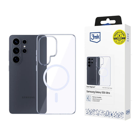 Husa de protectie 3mk Clear MagCase compatibil cu Samsung Galaxy S26 Ultra, Transparent
