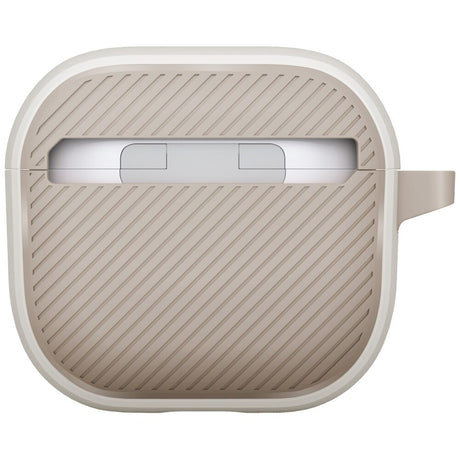 Casti UNIQ Clyde Series, AirPods 4, Gri / Beige