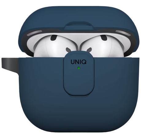 Casti UNIQ Clyde Series, AirPods 4, Albastru / Black