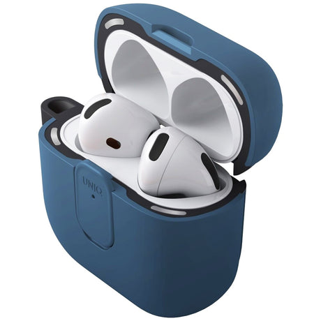 Casti UNIQ Clyde Series, AirPods 4, Albastru / Black