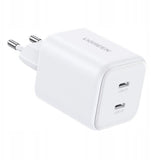 Incarcator Ugreen (65154), 2x USB-C, 45W, GaN, Alb