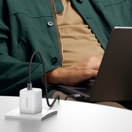 Incarcator Ugreen (65154), 2x USB-C, 45W, GaN, Alb