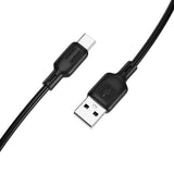 Cablu Borofone Lenny Series (BX113), USB to Type-C, Silicone, 3A, 1m, Negru