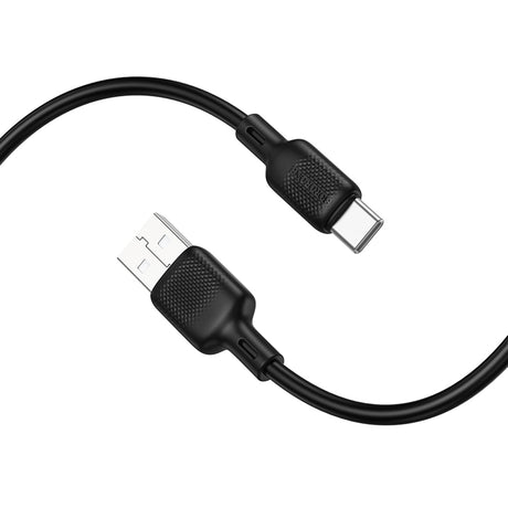 Cablu Borofone Lenny Series (BX113), USB to Type-C, Silicone, 3A, 2m, Negru