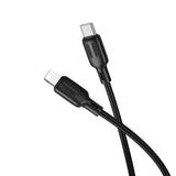 Cablu Borofone Lenny Series (BX113), Type-C to Lightning, 27W, Silicone, 2m, Negru