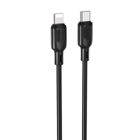 Cablu Borofone Lenny Series (BX113), Type-C to Lightning, 27W, Silicone, 2m, Negru
