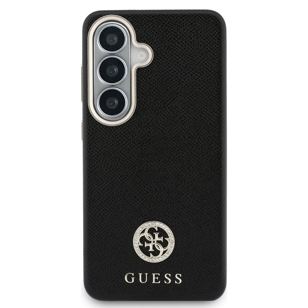 Husa de protectie Guess Rhinestone Round Logo MagSafe (GUHMS26MPGCRMDEK) compatibil cu Samsung Galaxy S26 Plus, Negru