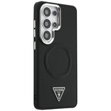 Husa de protectie Guess Embossed Ring Triangle Logo MagSafe (GUHMS26LPSDTSCMK) compatibil cu Samsung Galaxy S26 Ultra, Negru