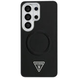 Husa de protectie Guess Embossed Ring Triangle Logo MagSafe (GUHMS26LPSDTSCMK) compatibil cu Samsung Galaxy S26 Ultra, Negru