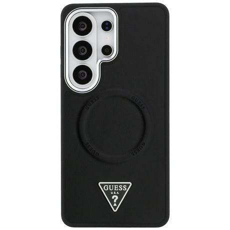 Husa de protectie Guess Embossed Ring Triangle Logo MagSafe (GUHMS26LPSDTSCMK) compatibil cu Samsung Galaxy S26 Ultra, Negru