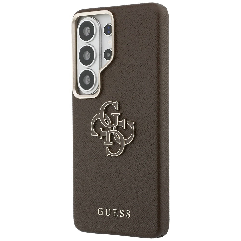 Husa de protectie Guess Grained Big 4G Metal Logo (GUHCS26L5PS4RGGW) compatibil cu Samsung Galaxy S26 Ultra, Maro