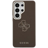 Husa de protectie Guess Grained Big 4G Metal Logo (GUHCS26L5PS4RGGW) compatibil cu Samsung Galaxy S26 Ultra, Maro