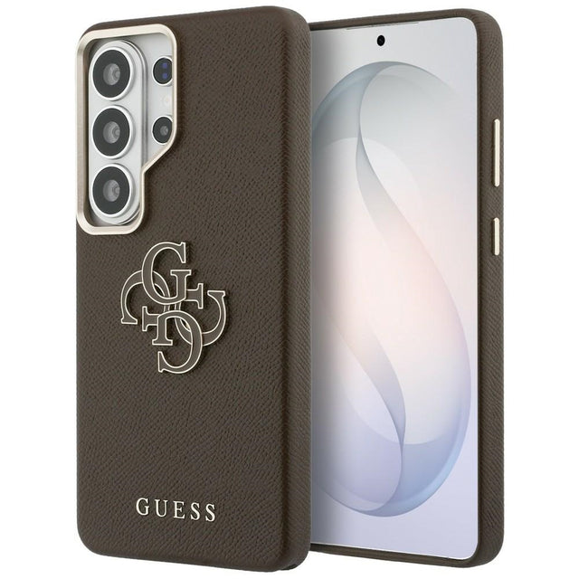 Husa de protectie Guess Grained Big 4G Metal Logo (GUHCS26L5PS4RGGW) compatibil cu Samsung Galaxy S26 Ultra, Maro