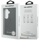 Husa de protectie Karl Lagerfeld Wrapped Leather with Karl Round Point Logo MagSafe (KLHMS26SPSKRPMK) compatibil cu Samsung Galaxy S26, Negru