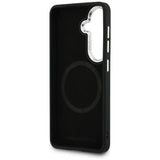 Husa de protectie Karl Lagerfeld Wrapped Leather with Karl Round Point Logo MagSafe (KLHMS26SPSKRPMW) compatibil cu Samsung Galaxy S26, Maro