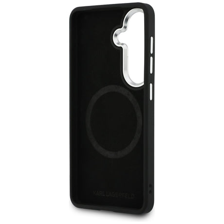 Husa de protectie Karl Lagerfeld Wrapped Leather with Karl Round Point Logo MagSafe (KLHMS26SPSKRPMW) compatibil cu Samsung Galaxy S26, Maro