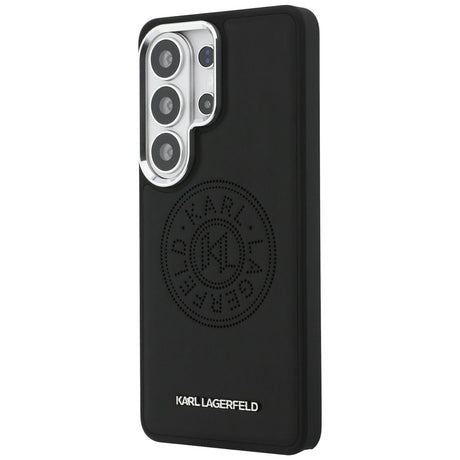 Husa de protectie Karl Lagerfeld Wrapped Leather with Karl Round Point Logo MagSafe (KLHMS26LPSKRPMK) compatibil cu Samsung Galaxy S26 Ultra, Negru