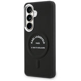 Husa de protectie Karl Lagerfeld Wrapped Leather with Karl RSG Logo MagSafe (KLHMS26SPSKRSGEK) compatibil cu Samsung Galaxy S26, Negru