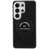 Husa de protectie Karl Lagerfeld Wrapped Leather with Karl RSG Logo MagSafe (KLHMS26LPSKRSGEK) compatibil cu Samsung Galaxy S26 Ultra, Negru