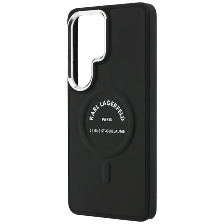 Husa de protectie Karl Lagerfeld Wrapped Leather with Karl RSG Logo MagSafe (KLHMS26LPSKRSGEK) compatibil cu Samsung Galaxy S26 Ultra, Negru