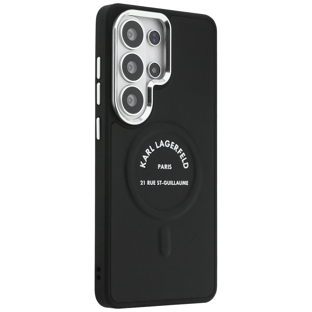 Husa de protectie Karl Lagerfeld Wrapped Leather with Karl RSG Logo MagSafe (KLHMS26LPSKRSGEK) compatibil cu Samsung Galaxy S26 Ultra, Negru