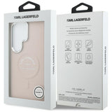 Husa de protectie Karl Lagerfeld Wrapped Leather with Karl RSG Logo MagSafe (KLHMS26LPSKRSGEP) compatibil cu Samsung Galaxy S26 Ultra, Roz