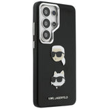Husa de protectie Karl Lagerfeld Wrapped Leather Saffiano with with K&C Head Pin (KLHCS26LPSFDHPOK) compatibil cu Samsung Galaxy S26 Ultra, Negru