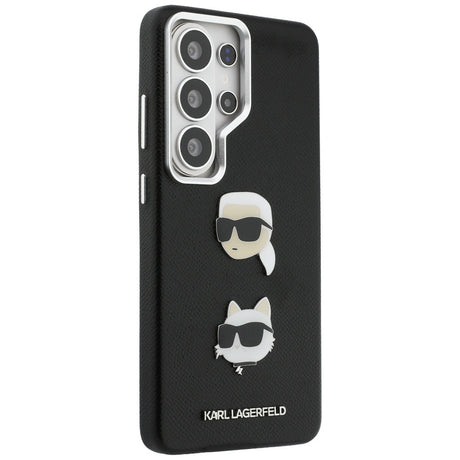 Husa de protectie Karl Lagerfeld Wrapped Leather Saffiano with with K&C Head Pin (KLHCS26LPSFDHPOK) compatibil cu Samsung Galaxy S26 Ultra, Negru