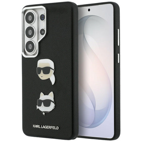 Husa de protectie Karl Lagerfeld Wrapped Leather Saffiano with with K&C Head Pin (KLHCS26LPSFDHPOK) compatibil cu Samsung Galaxy S26 Ultra, Negru