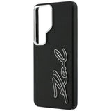 Husa de protectie Karl Lagerfeld Full Wrapped Grained Leather with Signature Resin Logo (KLHCS26LPGFKSRSK) compatibil cu Samsung Galaxy S26 Ultra, Negru