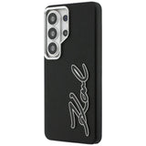 Husa de protectie Karl Lagerfeld Full Wrapped Grained Leather with Signature Resin Logo (KLHCS26LPGFKSRSK) compatibil cu Samsung Galaxy S26 Ultra, Negru